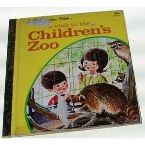 Vintage 1963 A Little Golden Book, A Visit to the Children's Zoo B.Hazen